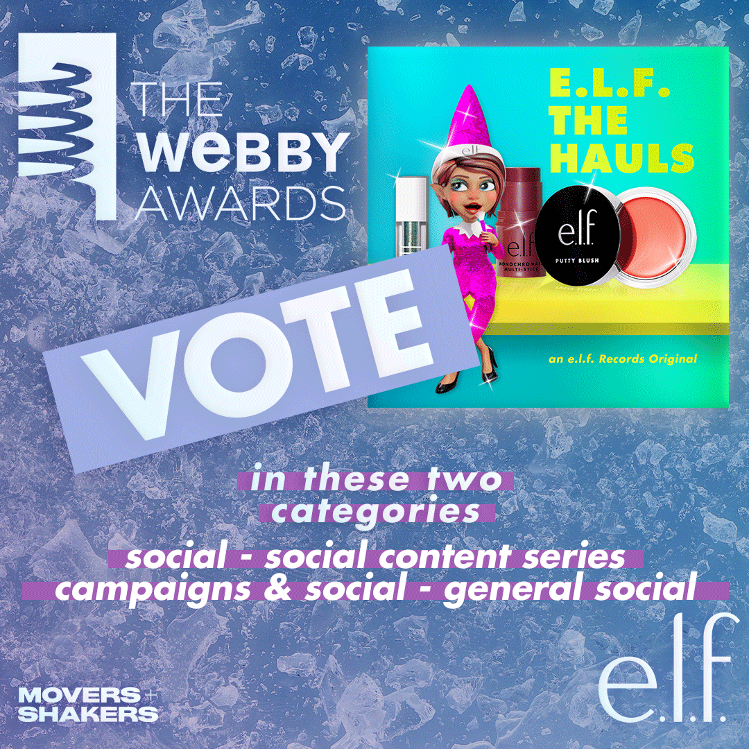 AtriumPR's tweet photo. Congratulations to @moversshakersco and @elfcosmetics for being named finalists for @TheWebbyAwards! Be sure to get your vote in before Thursday, April 21st!

https://t.co/QzjSI1zLm1

https://t.co/7508KKWcEK https://t.co/1DKYR6nOlb