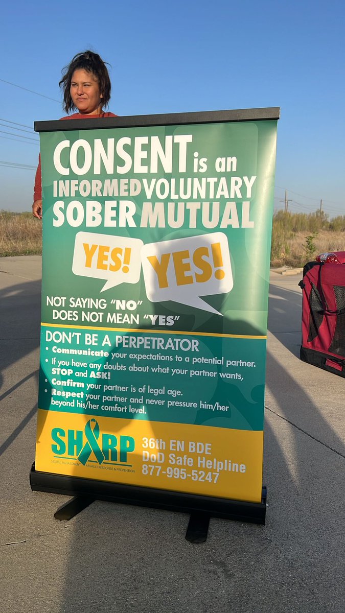 36thENBDE's tweet image. SAAPM is more than just awareness. It’s about empowering people and urging them to get involved in eliminating sexual harassment and assault from our formations.
#StayRugged #CohesiveTeams #SAAPM 

@iii_corps @USAGforthood