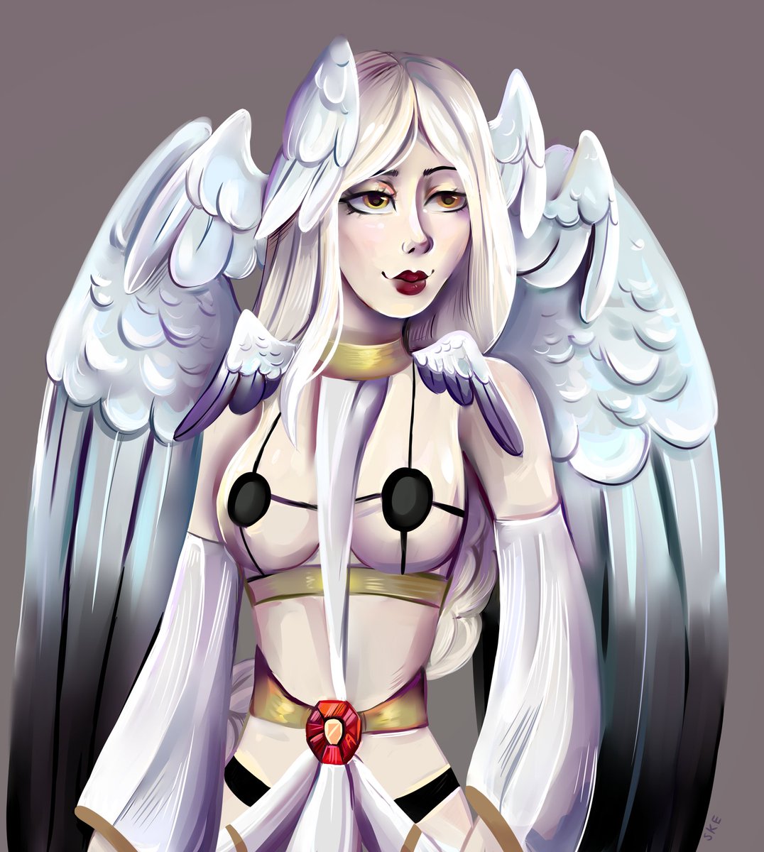 Skeesla's tweet photo. #art #Commission #commissionopen #human #female #women #wings 
Commission :3 https://t.co/Y0vGQziUyk