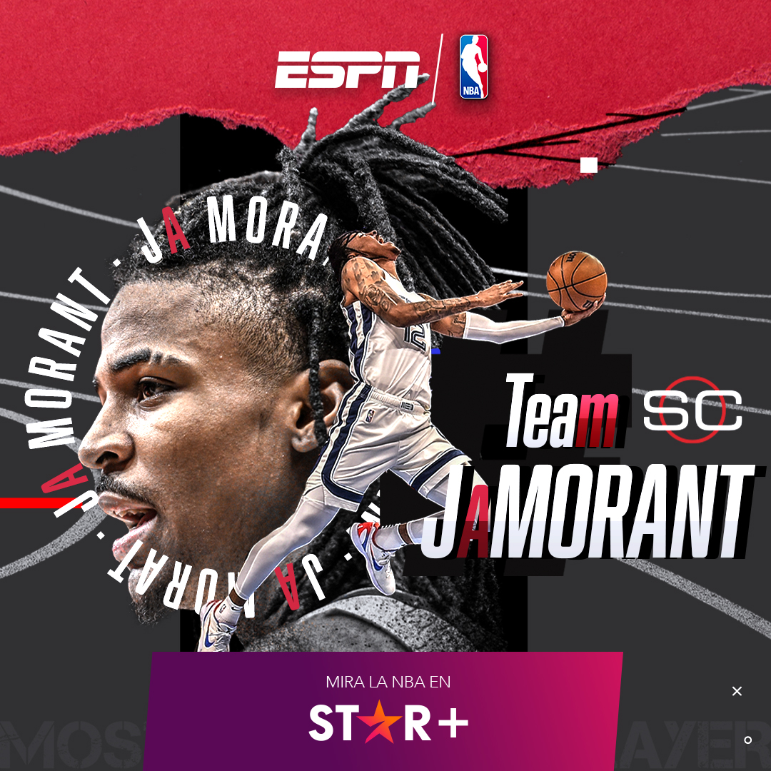 ESPNmx's tweet photo. 🏀 En @sportscenter_nt están analizando a las ⭐️⭐️ de esta temporada de la #NBAxESPN rumbo al #CaminoAlMVP.
🙌 ¿Ustedes de qué TEAM son? 🙌
#TeamEmbiid #TeamJaMorant #TeamDoncic
👉 No te pierdas todas las ediciones de SC en #ESPNenStarPlus.
https://t.co/USIMYsTcLF https://t.co/InZphx4AyS
