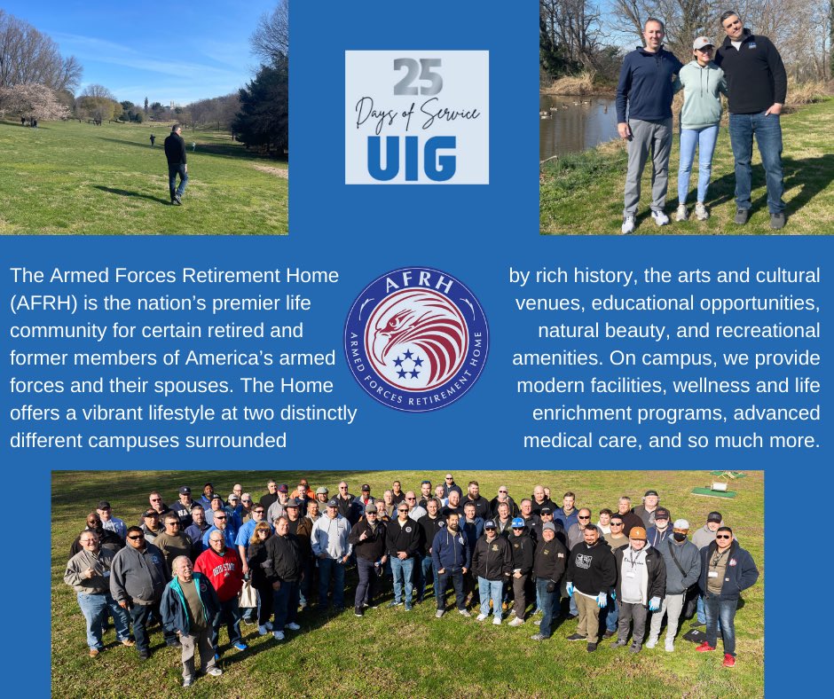 UnionInsurance's tweet image. Day five of 25 days of service was spent during the NABTU Legislative Conference Call To Action! We had the privilege to pick up debris with our union brothers and sisters at the Armed Forces Retirement Home (AFRH). #UIG25daysofservice #volunteer