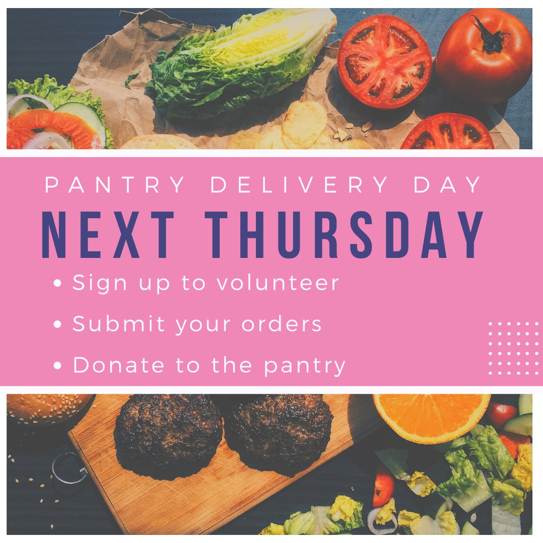 To sign up to volunteer (help pack boxes or to make deliveries):
ow.ly/cHCH50IFkv0...

To place a pantry order:
ow.ly/FZfE50IFkuV

Donate to our pantry: ow.ly/h1sJ50IFkv1