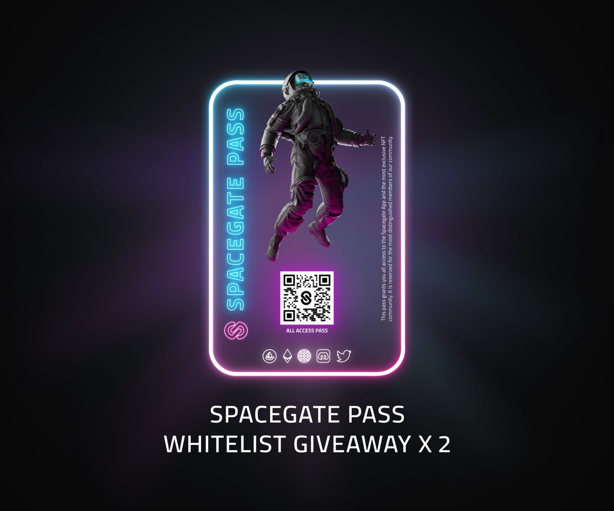Spacegate - Mobile NFT Tool (@spacegate_nft) on Twitter photo 🎉2x WHITELIST SPOT GIVEAWAY!🎉
To enter:
- Follow <a href="/Spacegate_NFT/">Spacegate - Mobile NFT Tool</a>
- Like + RT
- Tag 3 friends!
Ends in 48 hours. Good luck everyone! 👩🚀 🎉2x WHITELIST SPOT GIVEAWAY!🎉
To enter:
- Follow <a href="/Spacegate_NFT/">Spacegate - Mobile NFT Tool</a>
- Like + RT
- Tag 3 friends!
Ends in 48 hours. Good luck everyone! 👩🚀