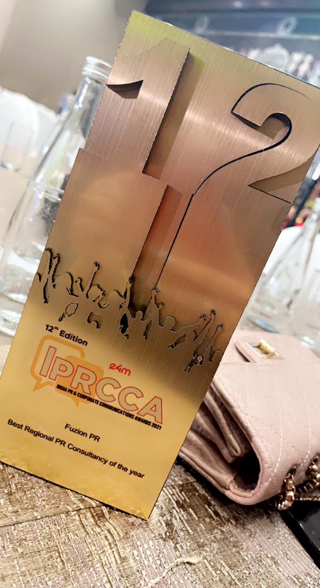 PRFuzion's tweet photo. Great start to the new financial year for us! Bringing home another laurel for #RegionalPR in India, being the 'Best Regional PR agency of the year' at prestigious #IPRCCA2021. Thank you @e4mevents @e4mtweets 
#FuzionPR #Trust #e4m https://t.co/W5RTNIqRkq