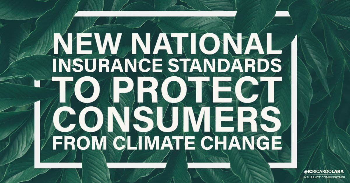 ICRicardoLara's tweet photo. Today we approved a new national standard for U.S. insurance companies to report their progress on climate change putting us at the forefront of protecting consumers. Later this year nearly 400 insurance companies will use this new global standard. (1/x) https://t.co/v2v0NtqmiL https://t.co/AW6KoVdiA9