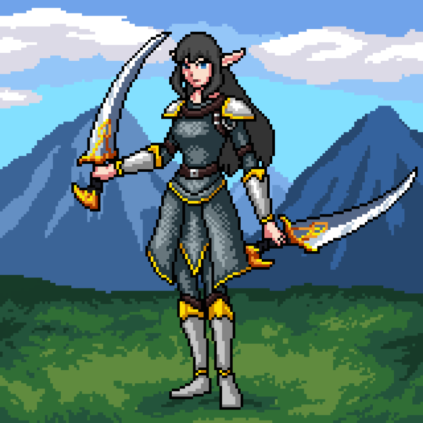 ⚔️ The Scimitar Slicer ⚔️ 

👉 RT &amp; Follow! 🧝‍♀️