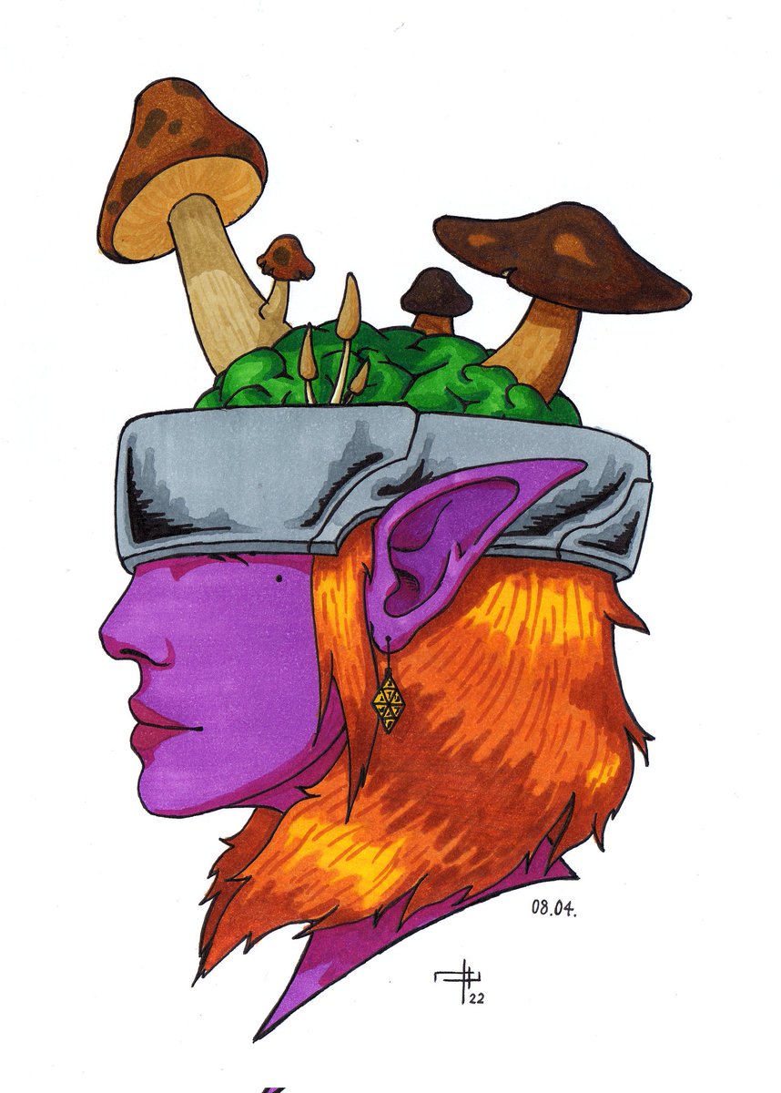 Zumen_Yamamoto's tweet photo. Week 11/1 - Brain
#drawing #art #ink #drawingtheme #drawingprompt #brain #mushroom #profileface #female #woman https://t.co/n7y2VdVSy4