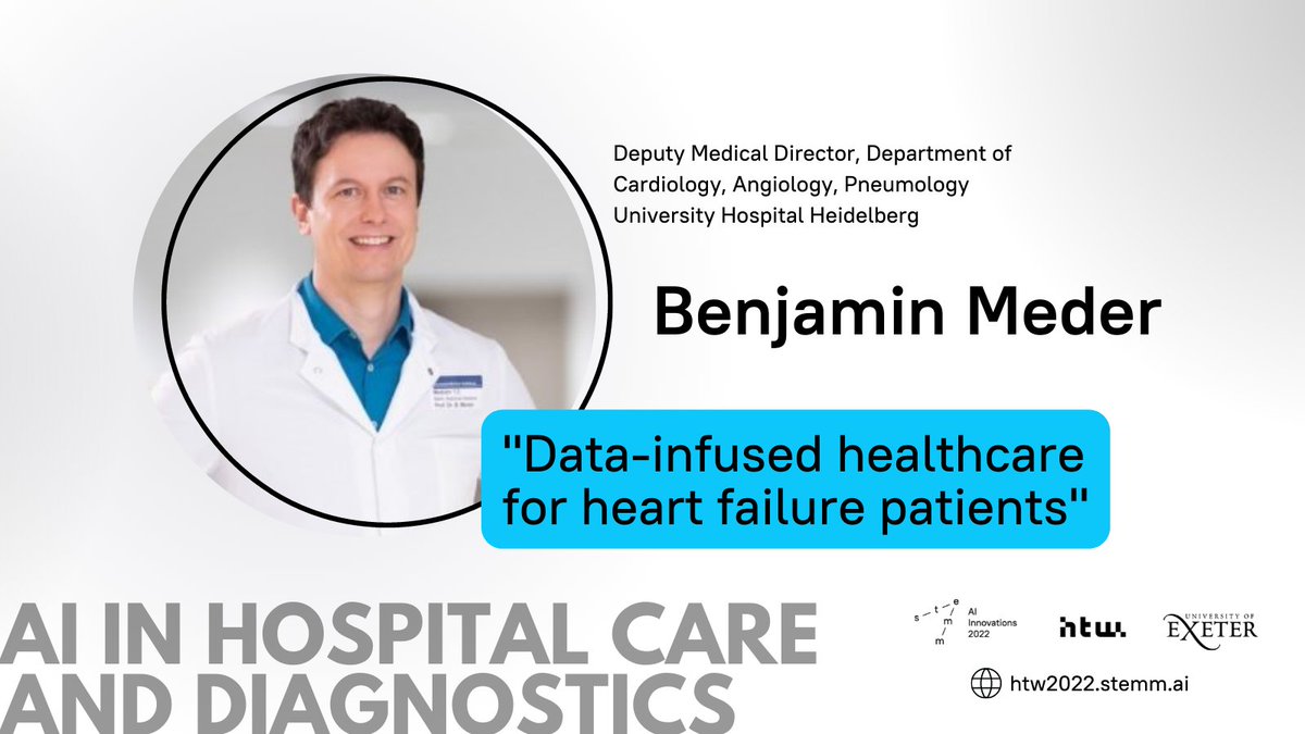 We're ready to start announcing the talks of AI Innovations 2022! Don't miss a chance to listen to world-class #AI experts: htw2022.stemm.ai/registration/?…

#ArtificialIntelligence #AI4Health #AIforGood #data #healthcare #MachineLearning