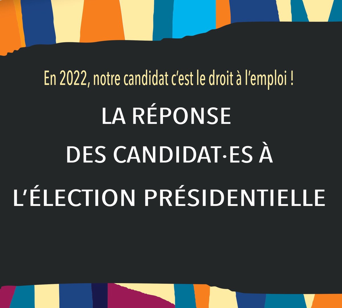 ZeroChomeurLD's tweet photo. Dès le mois de janvier 2022, TZCLD a interpellé les neuf candidat·es républicain·es à l’élection présidentielle sur nos propositions en faveur du droit à l’emploi. 
A deux jours du premier tour, nous rendons publiques leurs réponses : 
https://t.co/1ee79KiXdJ https://t.co/kXSlD5JEZE