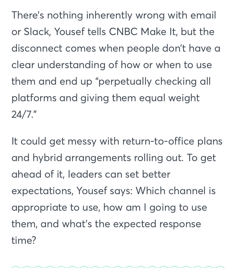 Does your place of work provide guidance or policies on email use? Would defining office hours, response time and cc be useful?