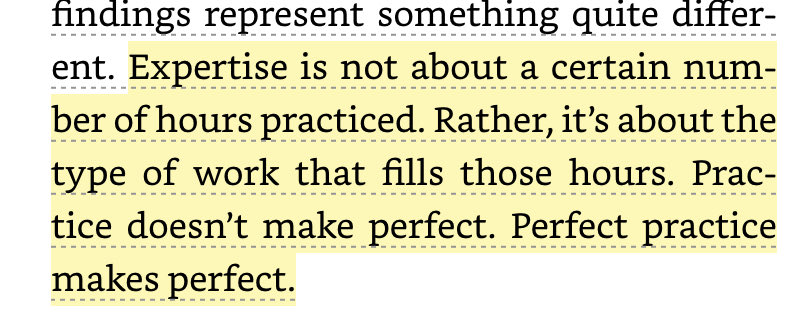 How do you build perfect practise into you job or life?