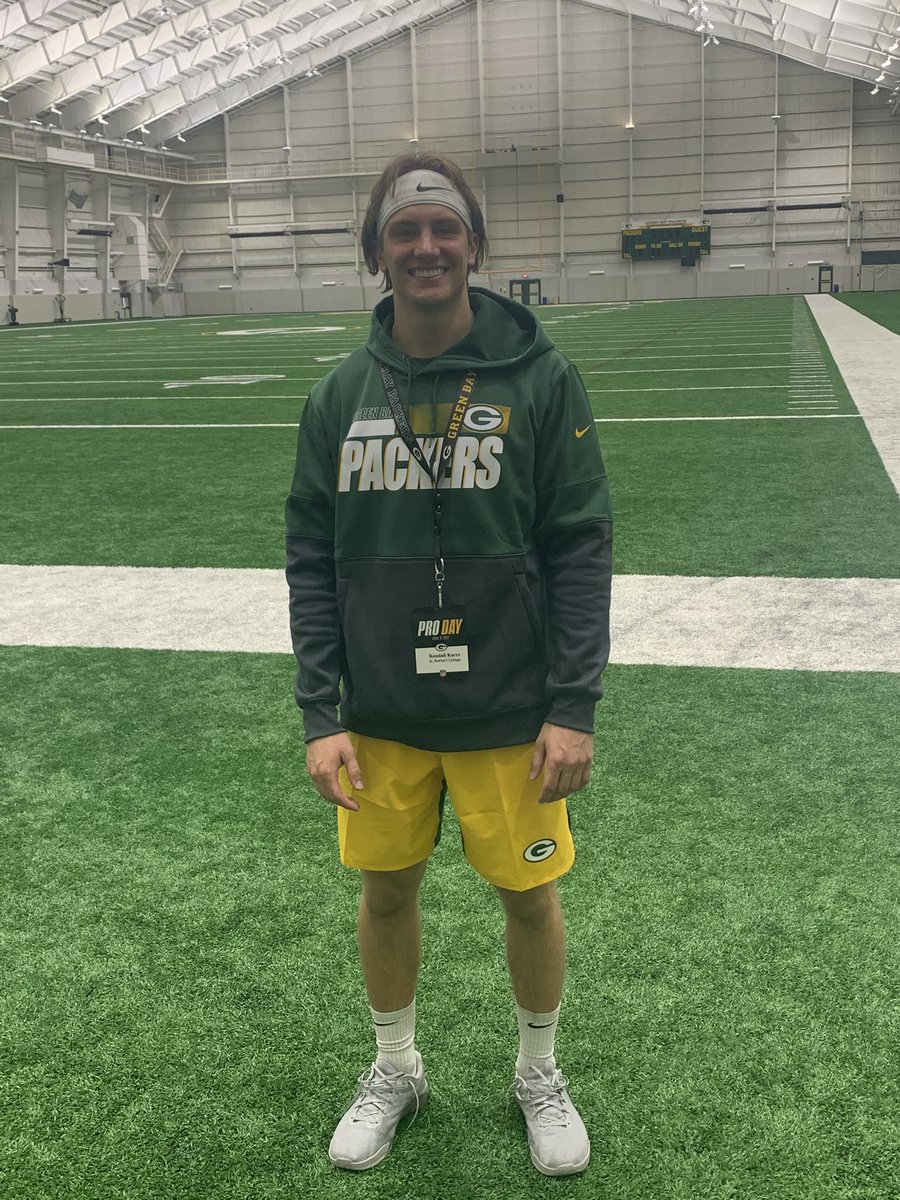 Congrats <a href="/KendallKarcz/">kndl</a> for representing <a href="/SNCfootball/">St. Norbert Football</a> today at your Pro Day with the Packers. Way to show up and produce!!