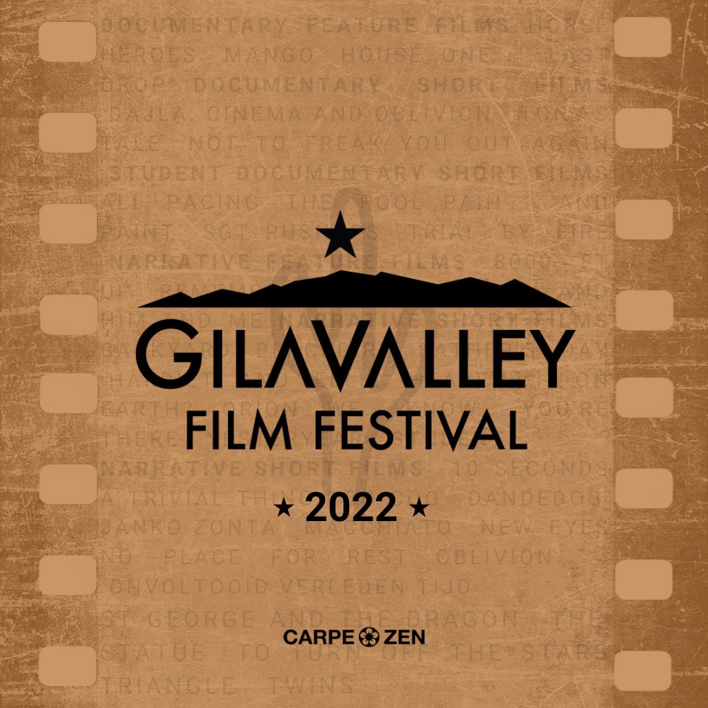 gvfilmfest's tweet photo. Join us for the First Annual Gila Valley Film Festival on April 22-23, 2022. We’ll be showing 37 films from 14 countries. Seating is limited so get your tickets soon! https://t.co/kffarN7nVF https://t.co/jxvFKBpfhA
