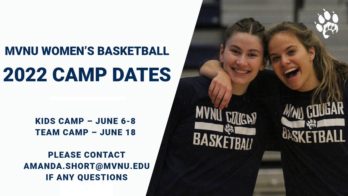 Our summer camp dates are set! Additional information and registration can be found here at our camps and clinics page: mvnucougars.com/camps