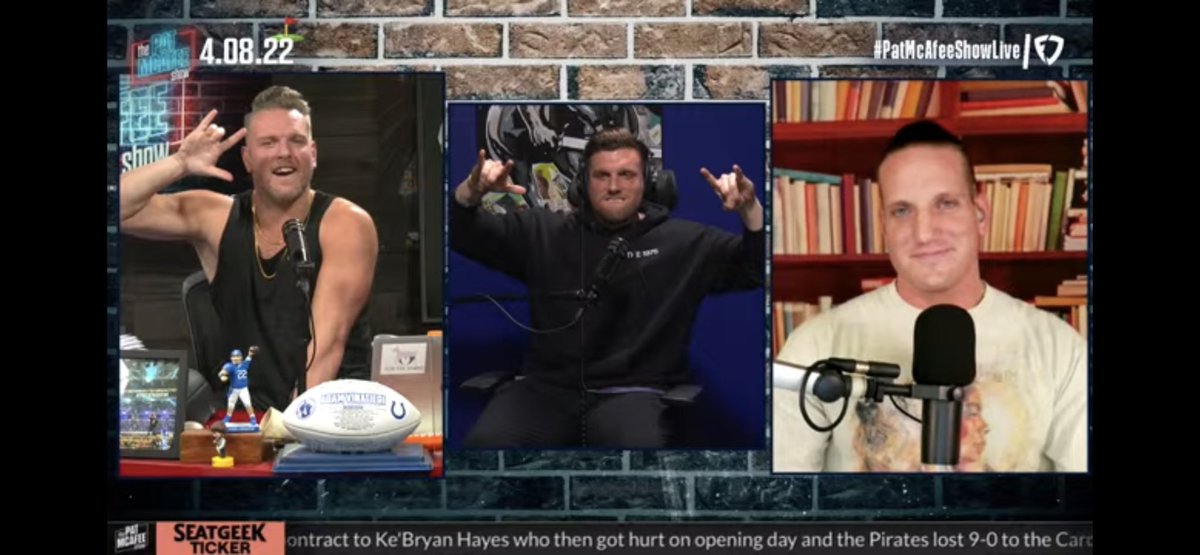 monstermedia85's tweet photo. #pmsfeelgoodfridaychaos let’s give it up for @OfficialAJHawk not doing the show from Bikini Bottom with Sponge Bob today!!! https://t.co/CjvN2zX6tD