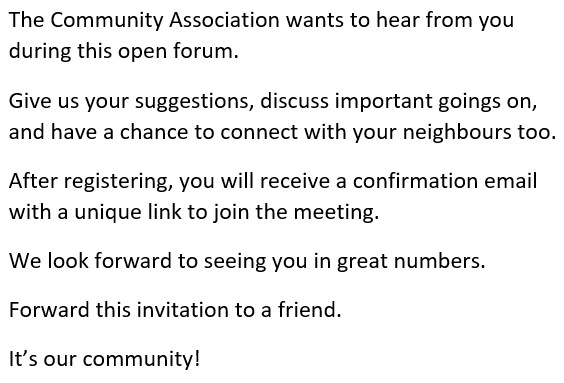 Town Hall Meeting Thursday April 14th at 7:30pm
Register in advance: bit.ly/3umSV1O