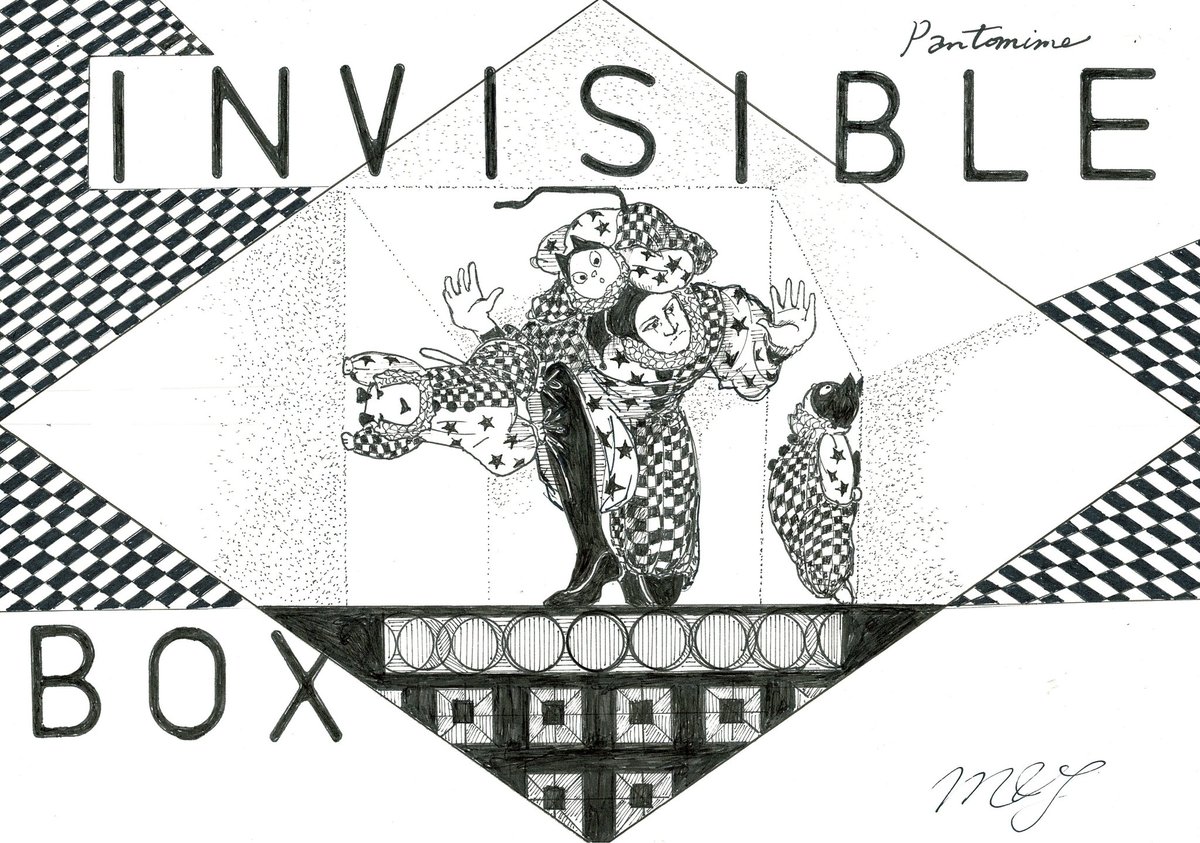 MJH72048669's tweet photo. 🎁👀🖐️🤚The clowns trapped in the box 

(Pantomime by clowns ♦invisible box)

by 🎪🃏😸😺🐶《Clown and cheerful friends》

#ClownAndCheerfulFriends 
#originalcharacter
#OCイラ 
#funnyillustration
#analog #monochrome
#pantomime
#invisiblebox https://t.co/zHP33CyRXy