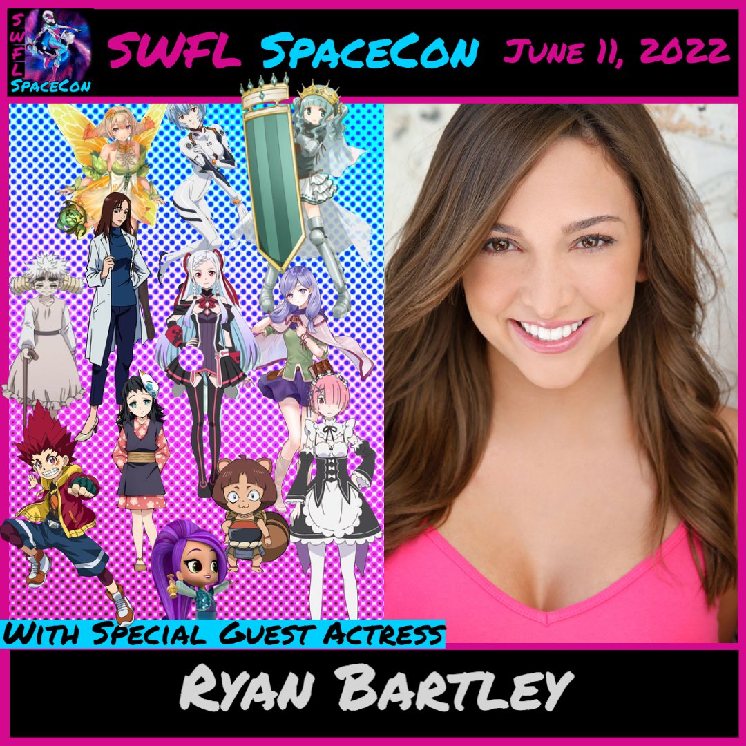 SWFLSpaceCon's tweet photo. We're excited to announce that actress Ryan Bartley will be at @SWFLSpaceCon on June 11, 2022!
#anime #swordartonline #demonslayer #beybladeburst #swflspacecon #swfl #comicon #scifi #ftmyers #fortmyers #capecoral #sanibel #estero #bonitasprings #naplesflorida https://t.co/03KxoQc4Lf