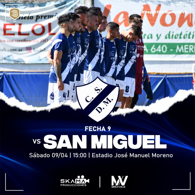 MerloViajaOk's tweet photo. ⚪️🔵⚪️Mañana juega el #charro y lo vivís x #MerloViaja
▶️Sumate a la previa desde las 15hs
MIRÁ #DeportivoMerlo vs #SanMiguel acá
https://t.co/gcdHh3fiTD https://t.co/DpeuTUaXHE