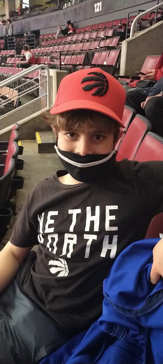 This bandit is here to see the Raptors win and his first ever Raptors game. So excited. #Raptors #WeTheNorth