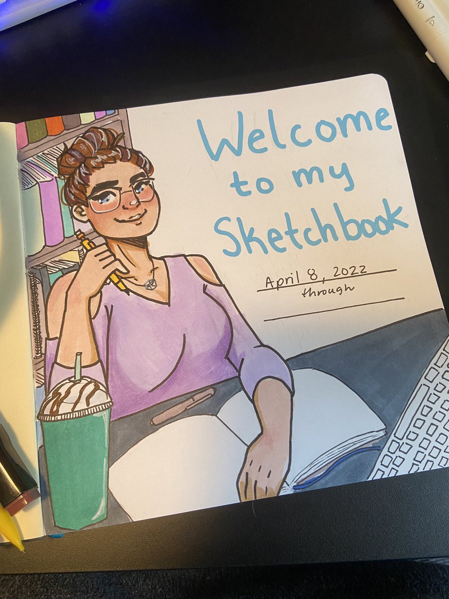ArtwithSam's tweet photo. Had a marvelous time today drawing the welcome page to my new sketchbook! 🥰 thanks to everyone for stopping by and coming along as we sent the love to @NotEggz to play some fall guys! ✨ https://t.co/jJN8hhghIp