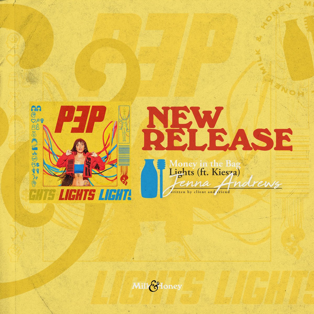 milkhoneyla's tweet image. Check out 'Money In The Bag (ft. Kiesza) off of Lights' new album 'PEP', written by client and friend Jenna Andrews.
#jennaandrews #lights #kiesza #milkandhoney #hitsongs