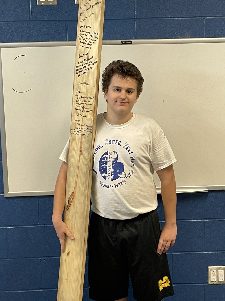 Congratulations Monty Wallace, stud of the week!
