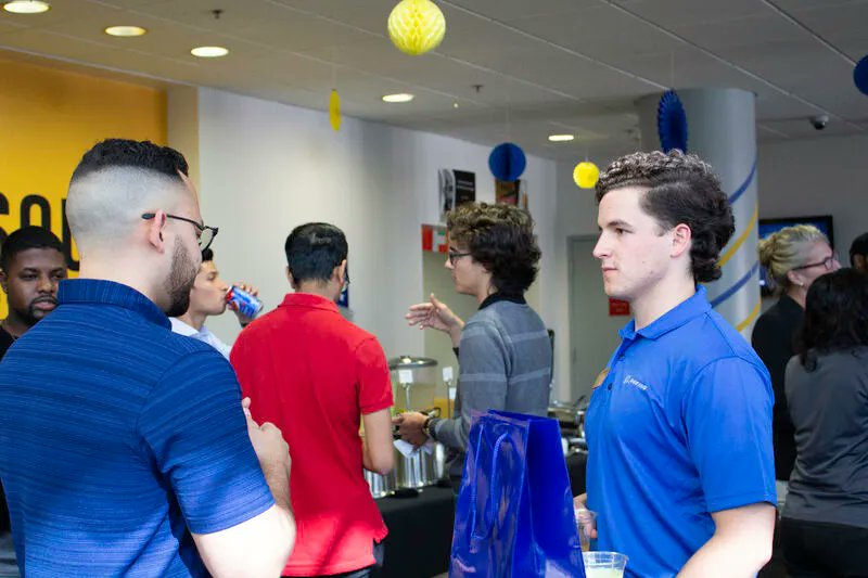 ERAU_Alumni's tweet photo. Last week, the Boeing Ambassador Team and Boeing ERAU Representatives hosted their very first "Boeing New-Hire Q&A and Networking" event to get students excited about their new positions! Congratulations to you all! #boeingintern https://t.co/ucJNdfQMHV