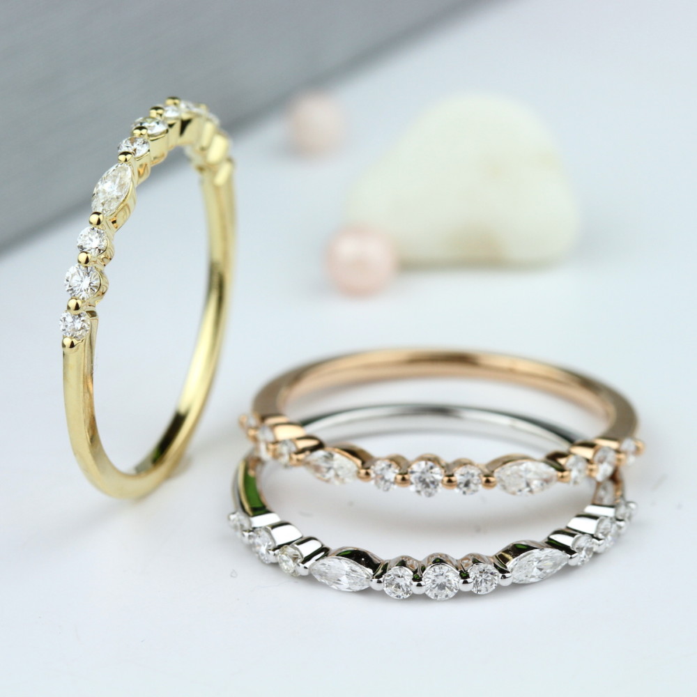 paradedesign's tweet photo. A wave of marquise and round brilliance will enhance your collection of stacks. Style BD5063A https://t.co/h8cLakVmkq
