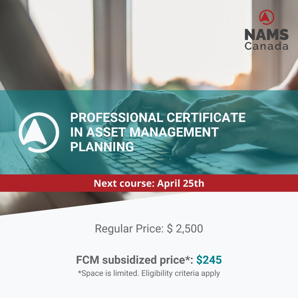 NAMS Canada (@namscanada) on Twitter photo The Professional Certificate in Asset Management Planning is offered through the Municipal Asset Management Program, which is delivered by the Federation of Canadian Municipalities and funded by the Government of Canada.
namscanada.org/namscanada/edu…
<a href="/FCM_online/">Federation of Canadian Municipalities</a> The Professional Certificate in Asset Management Planning is offered through the Municipal Asset Management Program, which is delivered by the Federation of Canadian Municipalities and funded by the Government of Canada.
namscanada.org/namscanada/edu…
<a href="/FCM_online/">Federation of Canadian Municipalities</a>