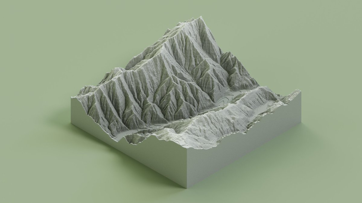 thedivinebunny's tweet photo. Unfortunately my computer wanted to blow up when I tried rendering an entire mountain range (the audacity) so pls enjoy this smol chunk instead 

#magicavoxel 🗻 https://t.co/aSxVLv6TXW