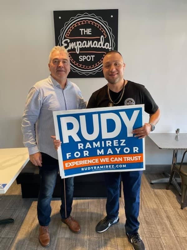 RudyRamirezCV's tweet photo. Thank you Jose Ramirez from the Empanada Spot for the support.  Come out and support their amazing business. And get some delicious empandas! https://t.co/WpD6AGjvnw