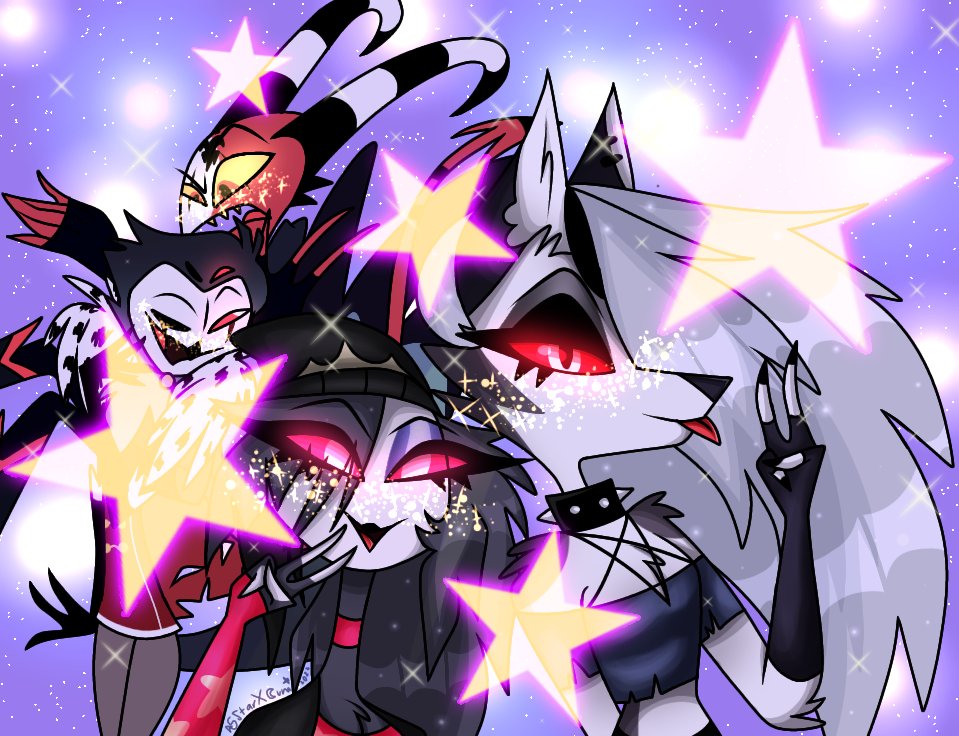 5StarXLuna's tweet image. @LoonaWeek Day 6: Support/Love🐺💫 Was running out of ideas, so I just went crazy. Hope y'all like it 😌✨💖 #HelluvaBoss #HelluvaLoonaWeek