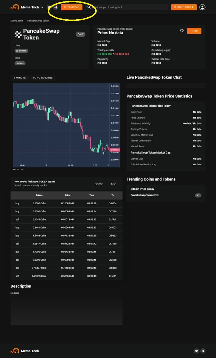 I believe a lot of people didn't recognize yet how Big and Great #MemeTechDefi of <a href="/CheemsInu/">Cheems Inu</a> is 😎 

The Amazing #DeFi utility will solve a lot of issues in #Crypto ,and I can't imagine how the big whales gonna react when they see the full version of it💸 
Bullish for #CheemsInu