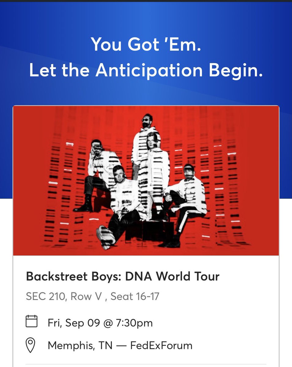 MrsScott2017's tweet photo. Me and the sister are seeing BSB for the second time in September!! So excited!! #90sbaby #BackstreetBoys #DNAWorldTour2022 @backstreetboys @nickcarter @aj_mclean https://t.co/NP662aSdai