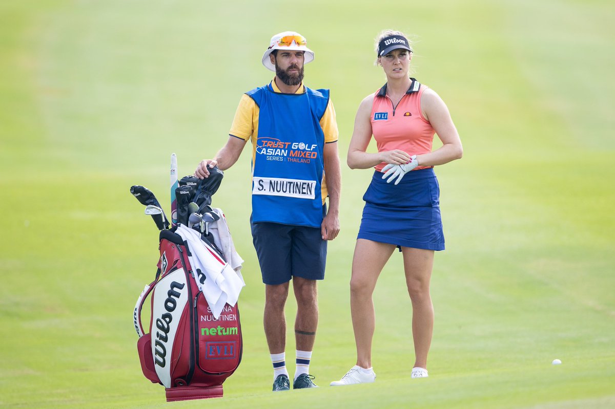 Over on the <a href="/LETgolf/">Ladies European Tour</a> / <a href="/asiantourgolf/">Asian Tour</a> at the Trust Golf Asian Mixed Cup 🇹🇭
<a href="/sannanuutinen/">Sanna Nuutinen</a> 🇫🇮 Is T1 (-11) teeing off tomorrow at 10:45/ 04:45 GMT
Play well Sanna 👏🏼👏🏼👏🏼