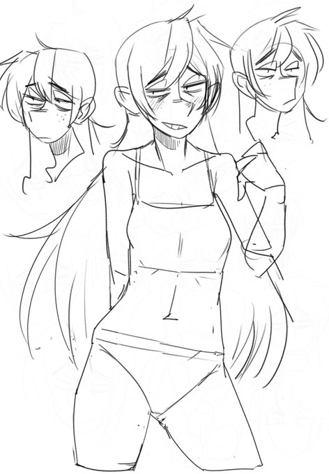 前に描いたうちの子のラフをちょっと綺麗にしてこそっと 