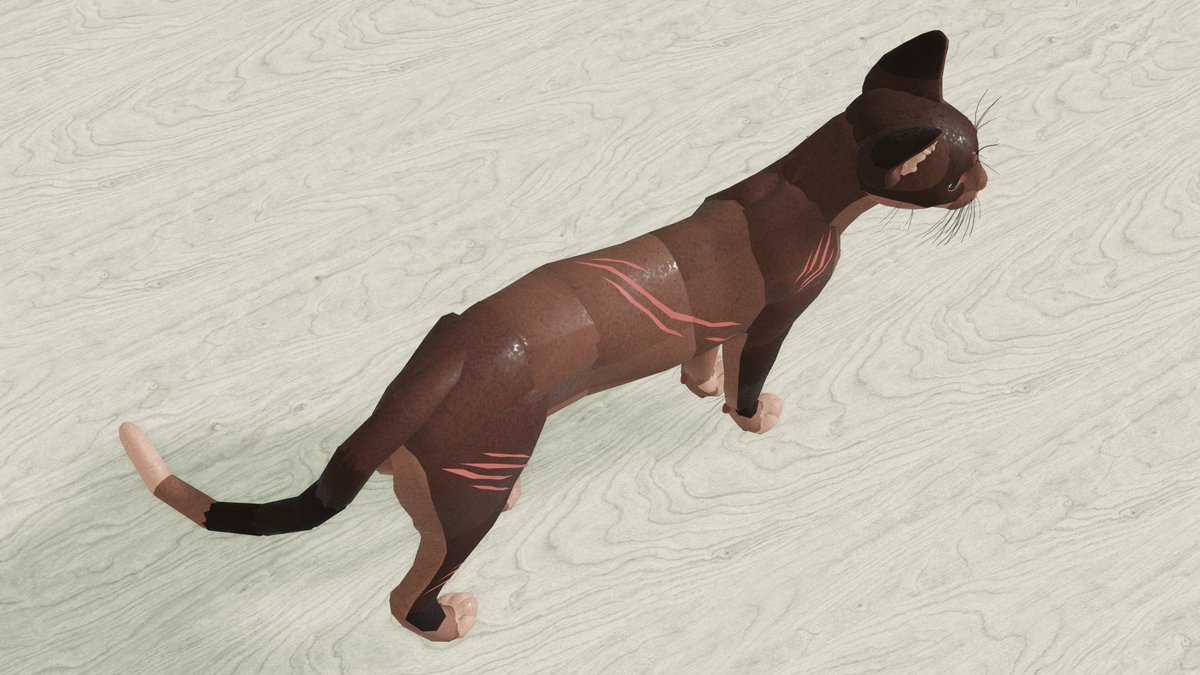 Bavelly3's tweet photo. 1/2 Remodeled scars for my cat model! @wcrproblox #Roblox #RobloxDev #WarriorCats #WCUE https://t.co/BrKTzDNHr7