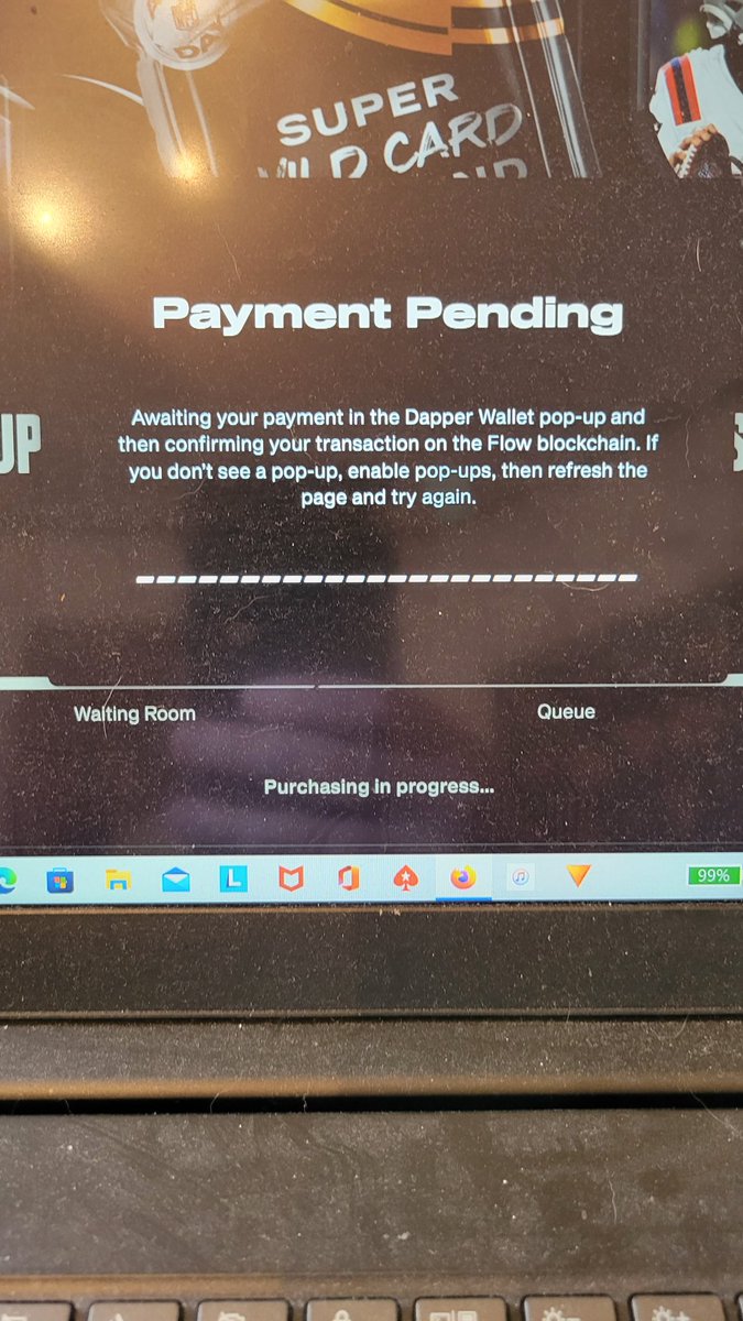 DougiePete's tweet photo. @NFLALLDAYUpdate #NFLallday I've been in "Payment Pending" for about 45 minutes now. https://t.co/JLGpei5F7c