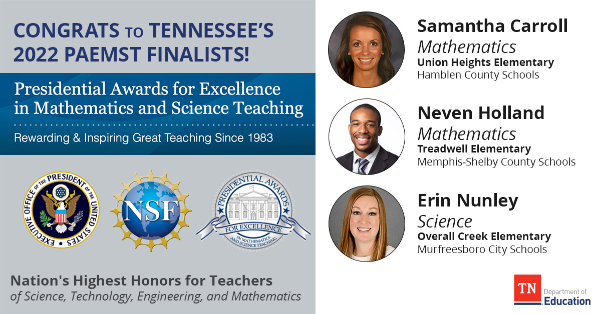 Tn dept of education on twitter congratulations to three tennessee