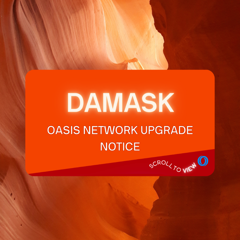 OasisProtocol's tweet photo. The Damask Upgrade for the Oasis Network has been approved! 🚀

Please expect the network to halt on April 11th at 8:30AM UTC with services unavailable (Wallets, Block explorers, ParaTimes, On-Chain Transactions w/ DApps) until upgrade completion 💯

Read more about Damask 👇