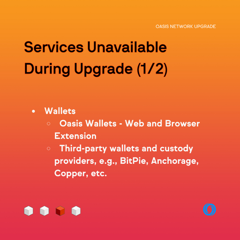 OasisProtocol's tweet photo. The Damask Upgrade for the Oasis Network has been approved! 🚀

Please expect the network to halt on April 11th at 8:30AM UTC with services unavailable (Wallets, Block explorers, ParaTimes, On-Chain Transactions w/ DApps) until upgrade completion 💯

Read more about Damask 👇