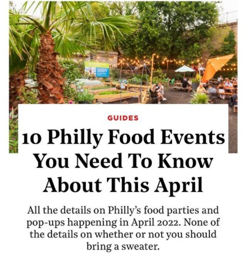 Looking for weekend plans? Outdoor food festivals and pop-ups are coming out of hibernation – and so should you. First up, PHS pop-up gardens! Check out bit.ly/3LEEbBm for details on <a href="/foobooz/">Foobooz</a>’s 10 most exciting food events to catch this month! 🥂 
📷 @phsgardening