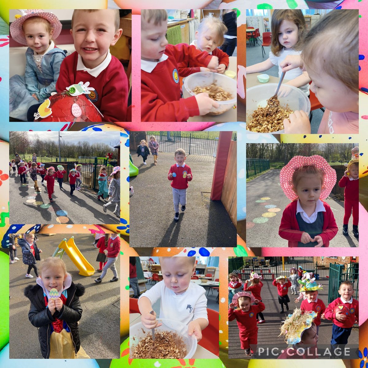 Dosbarth Draig had a fun filled morning, taking part in an Easter egg hunt, our bonnet parade and making yummy Easter cakes! Pasg Hapus pawb! 🐣🐰🥰 <a href="/AberbargoedPS/">Aberbargoed Primary</a> <a href="/AberbargoedHead/">Pennaeth - Headteacher</a>