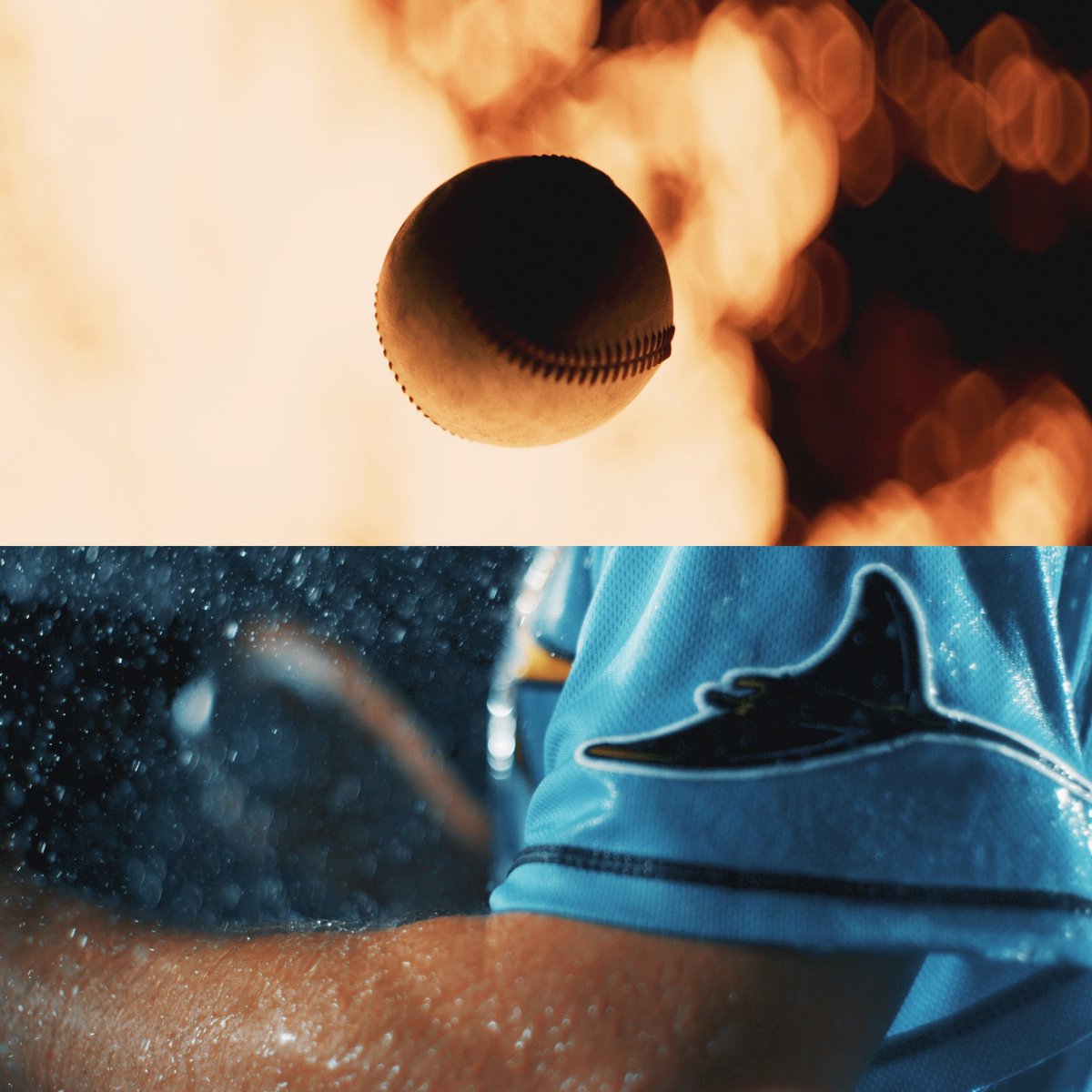 TriglassPro's tweet photo. It's #OpeningDay for @RaysBaseball! Check out these fresh frames from their 2022 Show Open! 🔥💧 #RaysUp #MLB #Baseball https://t.co/1AVg2GeQrn