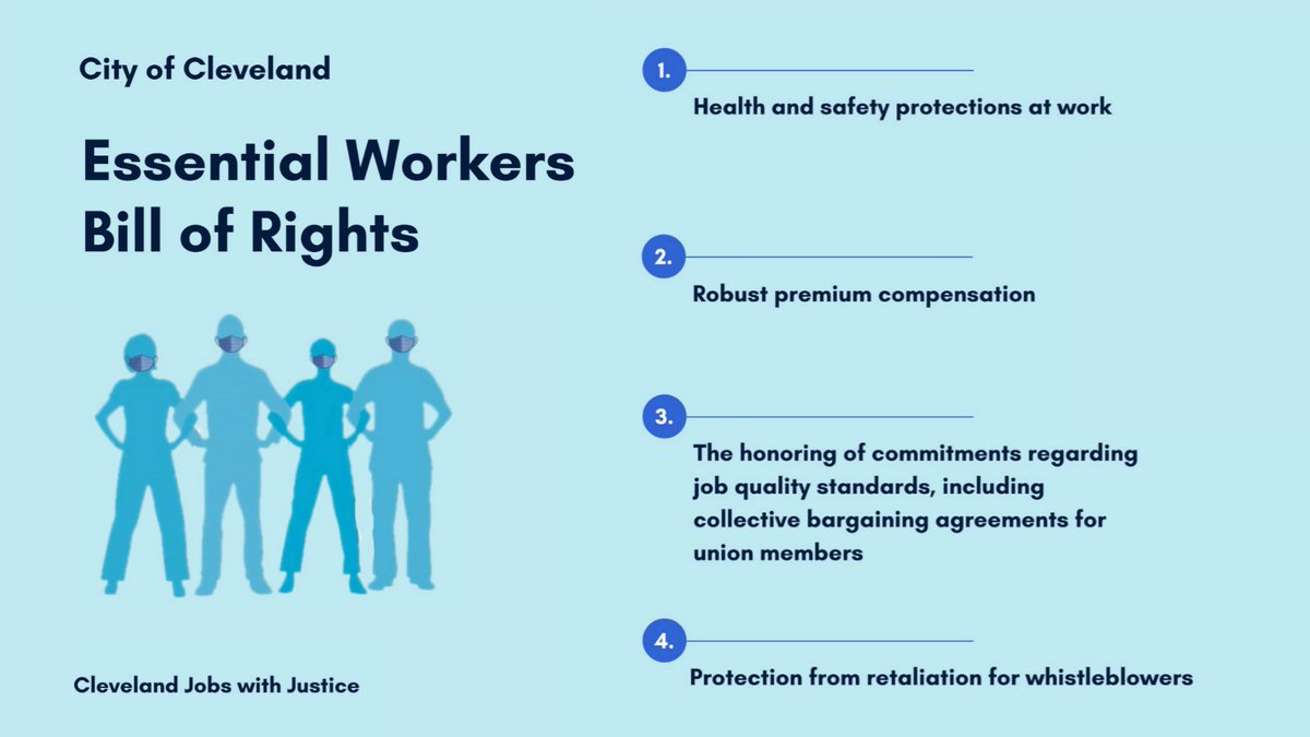 clejwj's tweet photo. Cleveland’s Essential Workers still haven’t been properly compensated for working through the pandemic. Stand w/workers for Heroes Pay &amp; the Essential Worker Bill of Rights on 4/11 at 6:30 at City Hall. Together we can win! RSVP here: https://t.co/2hssH5GiTe

#WeAreEssential https://t.co/G9otRXVvzb
