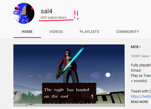 sal4studio's tweet photo. Thank you 600 people for subscribing to my channel. It means a ton to me! Hope to release more soon!
#killer7
#sal4
#YouTube https://t.co/p3wmTaFG6u