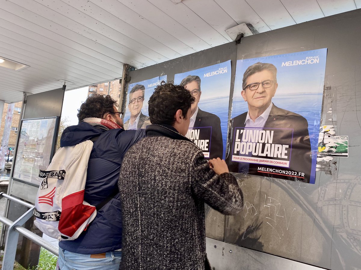 PantinInsoumise's tweet photo. Tout se décide ce week-end. Jusqu’au bout sur le terrain pour l’#UnionPopulaire avec @Jlmelenchon22 ! #DimancheJeVoteMelenchon #Melenchon2ndTour https://t.co/1CAPVCkmfO