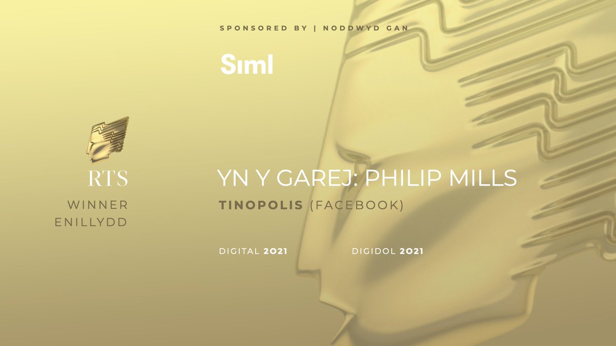 RTSCymruWales's tweet image. 🏆 Digital 2021
🤝 Sponsored by @simlsocial 
 
And the winner is:

Yn Y Garej: Philip Mills
• @tinopolisgroup 
 
Llongyfarchiadau gwresog! 🎉

#RTSCymruAwards 🏴󠁧󠁢󠁷󠁬󠁳󠁿