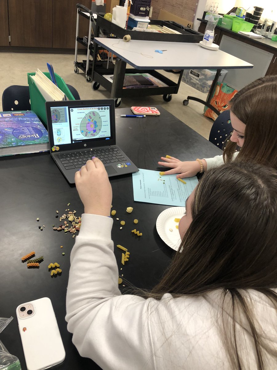 espath_'s tweet photo. Super exciting afternoon creating & implementing “Mission Impastable”. Students had to come up with a name for their cell that was pasta related. We had “Ribosoli”, “Shellular” and “Cellighetti” just to highlight a few!🦠🍝#flexschedule #esmpgproud #CNYteachercollaborative https://t.co/NbtOp2tmng